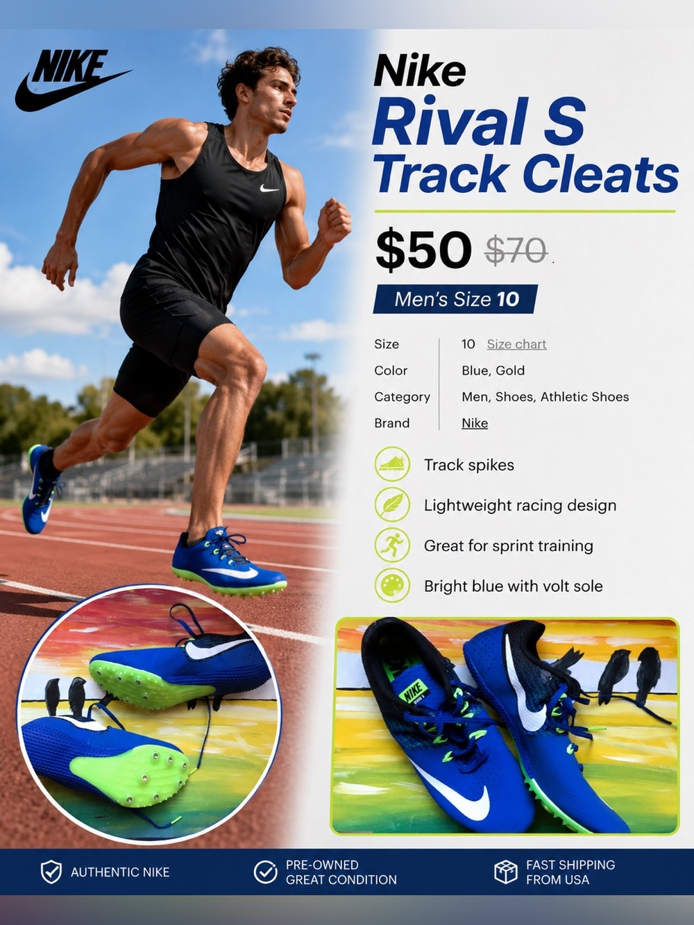 Nike Rival S Track Cleats